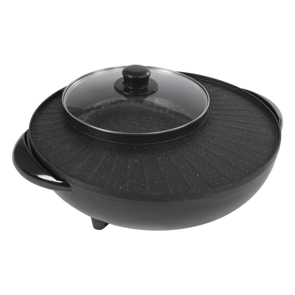 Portable Circular Hotpot Grill Combo Nonstick O955855