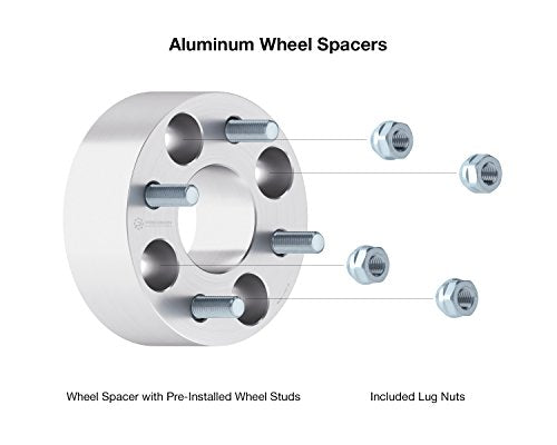 2 inch Golf Cart Wheel Spacers 4x4 Bolt Pattern 62mm Bore 1/2x20 Studs Cone Seat Nuts 4pcs E368