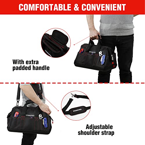 16-inch Wide Mouth Tool Storage Bag with Water Proof Rubber Base B931629