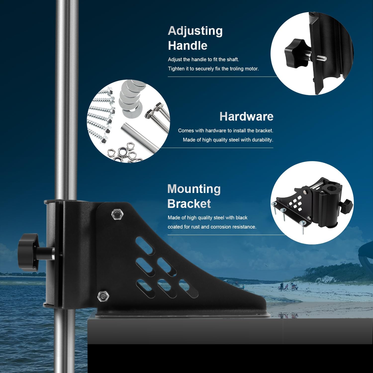 Trolling Motor Deck Mount for Shafts Between 1.15" - 1.25" in Diameter I718