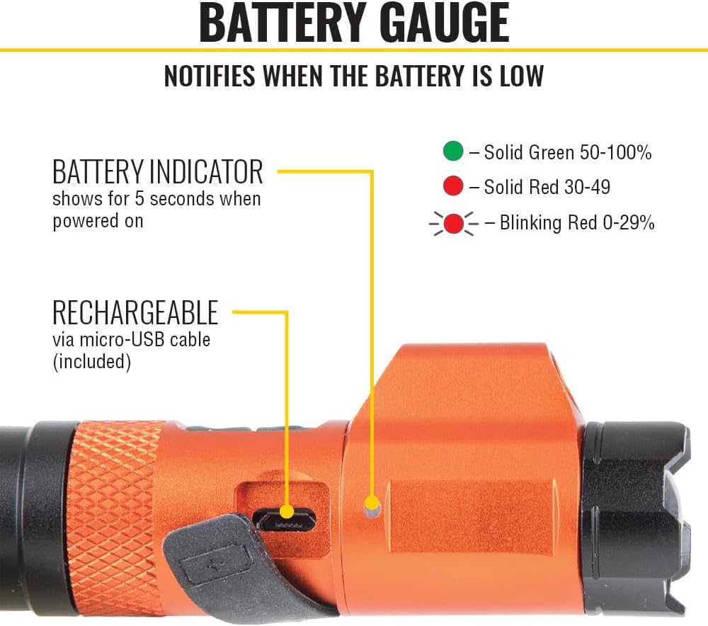 Magnetic LED Rechargeable Flashlight, 350 Lumen, Twist Focus, Laser Pointer X809838