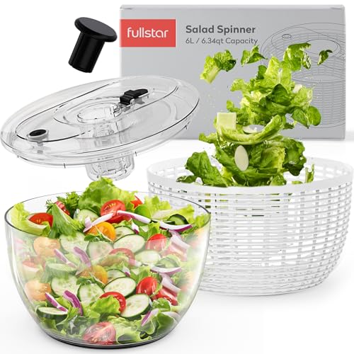 6.3 Quart White Salad Spinner P3831