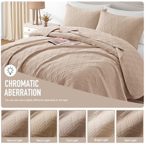 Navy California King Size 3 Piece Microfiber Quilt Bedding Set U1472