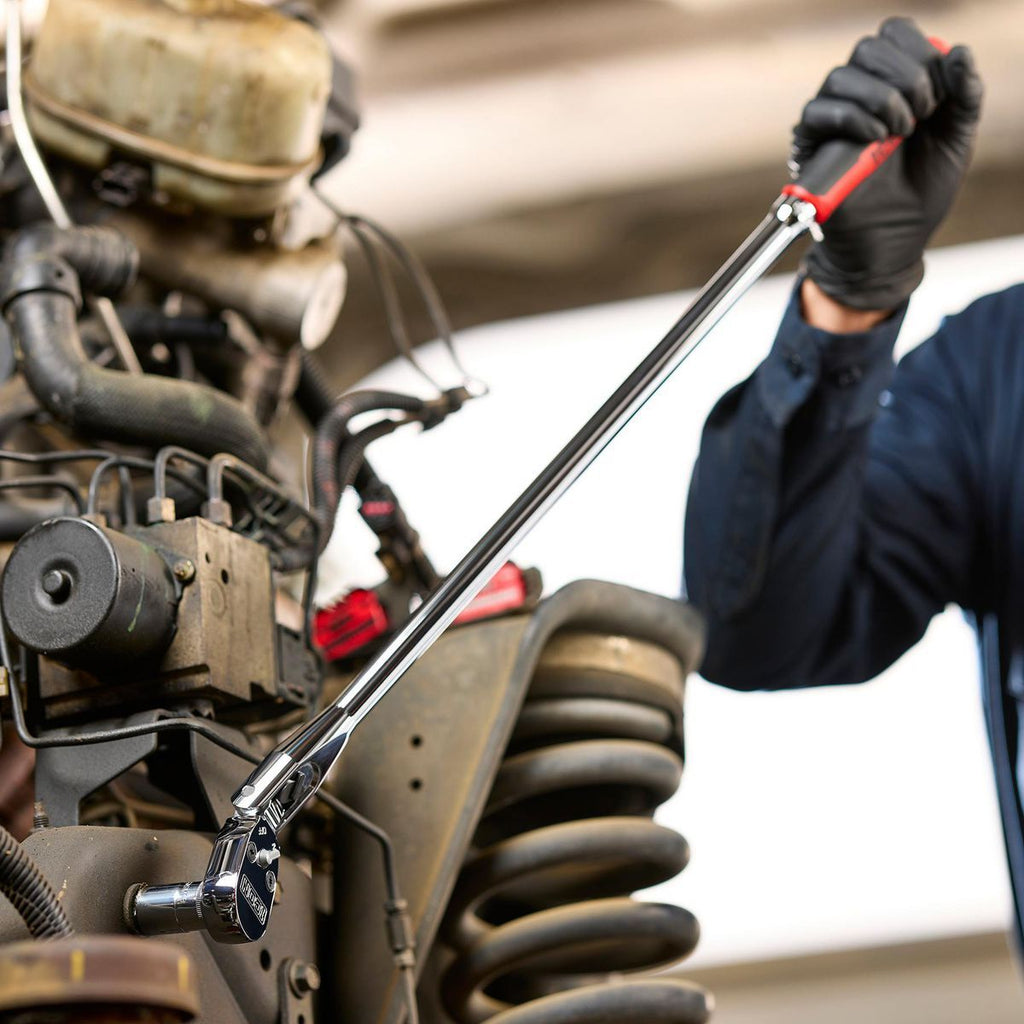 1/2 in. Drive 26 in. Long Locking Flex Ratchet with Comfort Grip Q382