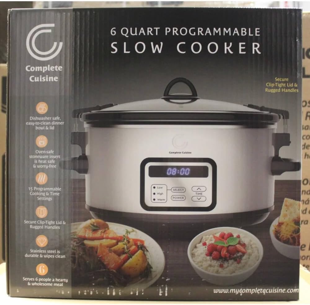 6.0 Quart Programmable Stainless Steel Slow Cooker W901