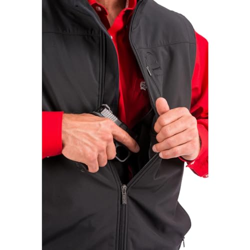 Men's Bonded Softshell Vest with Concealed Carry Pockets U12344