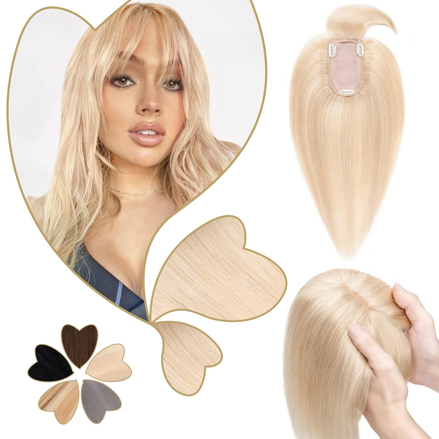 Silk Base Remy Human Hair Topper 12inch 38g D939877
