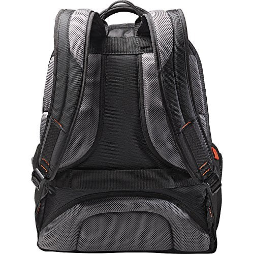 Large Backpack, Black/Orange, 18 x 13.3 x 8.6 M702478