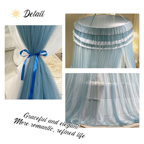 Pink Double Layer Sheer Mesh Canopy Curtain E736