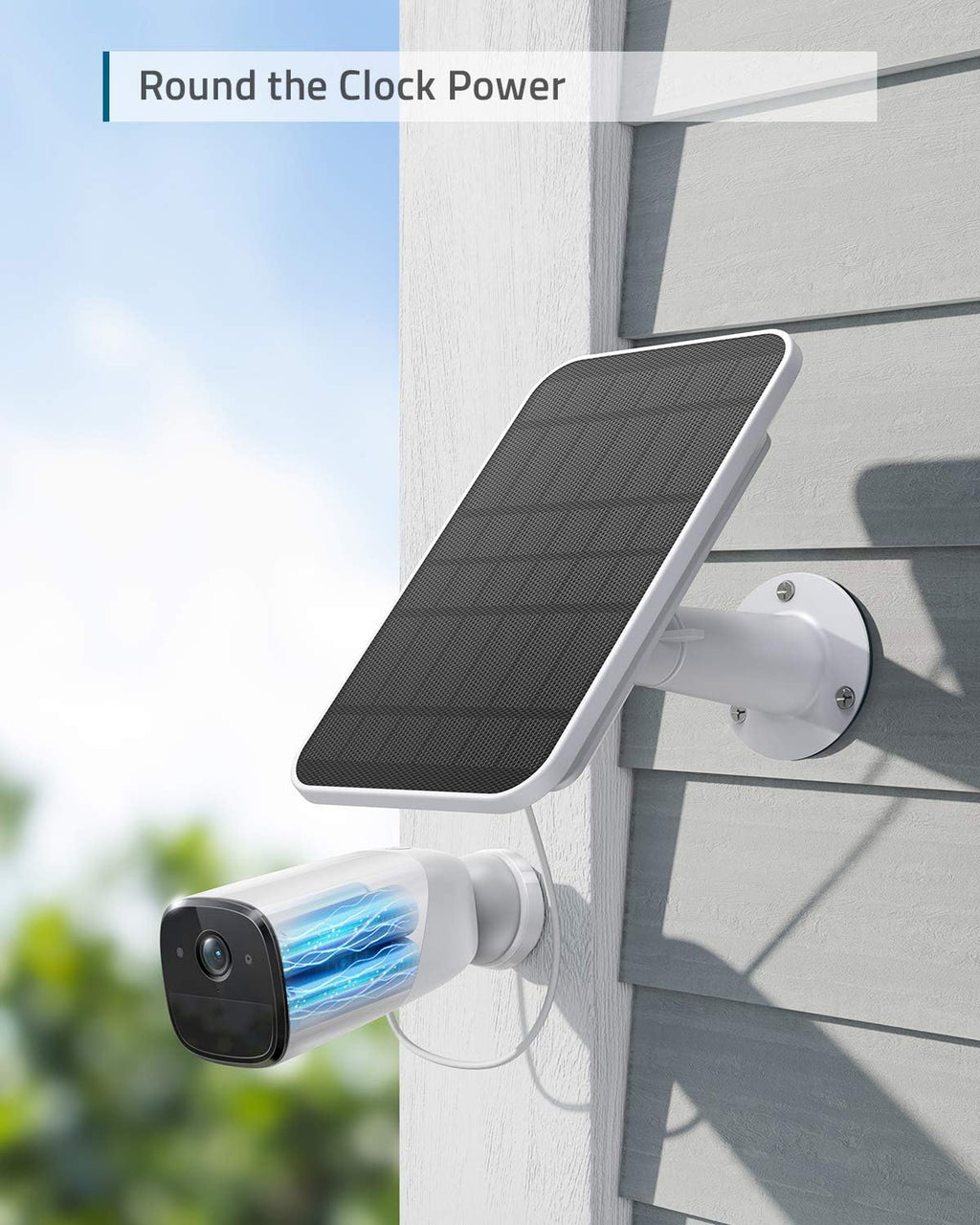 2K Outdoor Security Camera with Solar Panel T6568