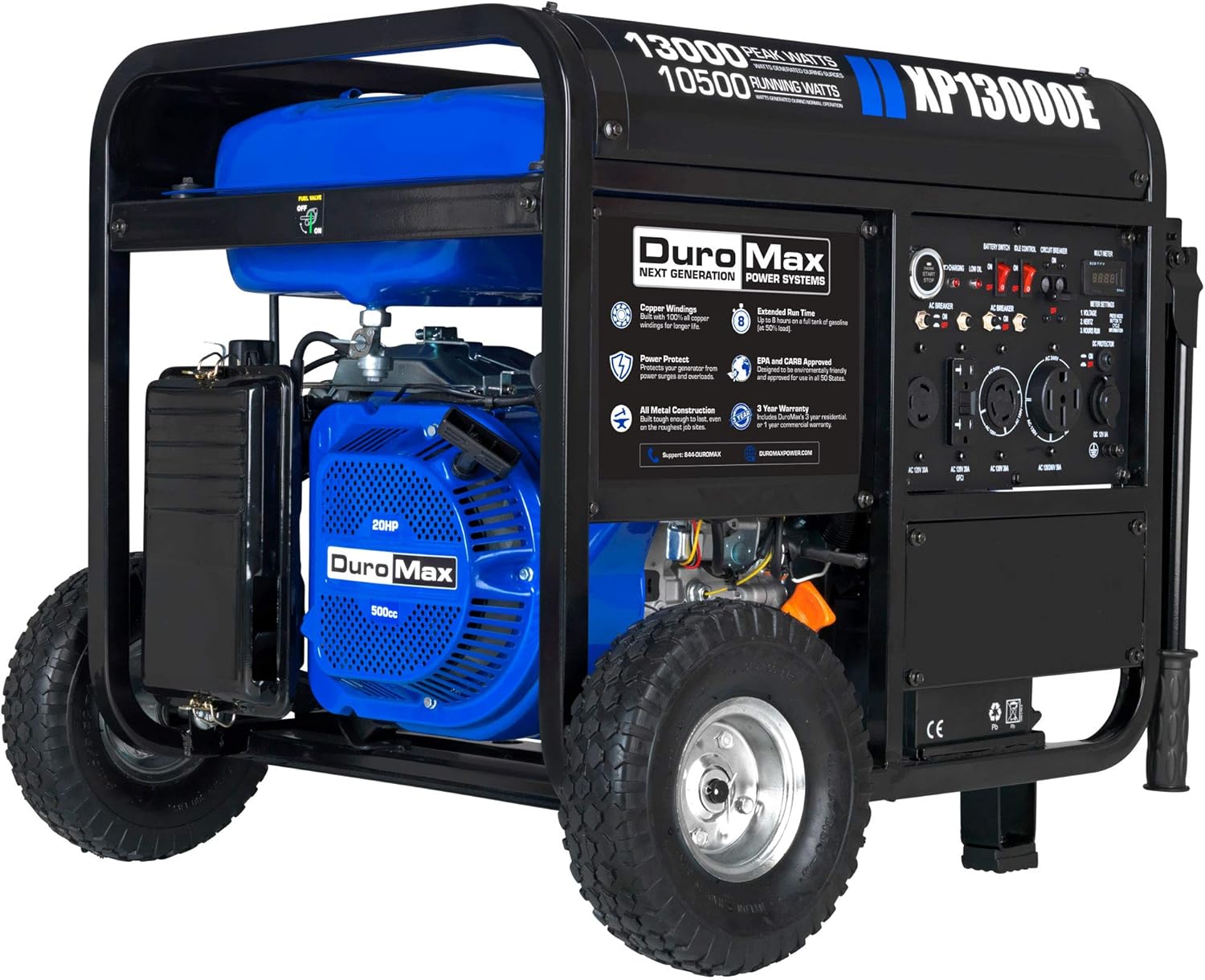 Dual Fuel Portable Generator 10000 Watt Electric Start Y754896