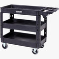 Black 3 Shelf Heavy Duty Utility Cart with Swivel Wheels G4780