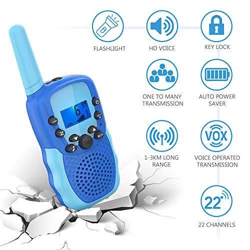 4 Pack Childrens Walkie Talkie with Flashlight D9862