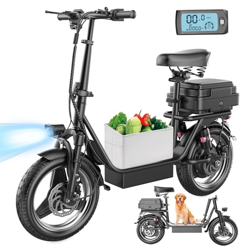 Electric Scooter with Seat, 500W Motor, 14" Pneumatic Tire T813
