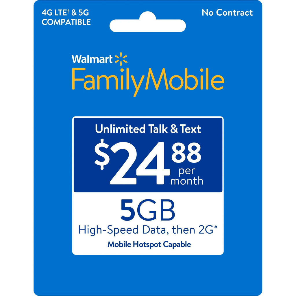 $24.88 Unlimited Talk & Text Monthly Prepaid Plan (5GB at High Speed) O762960