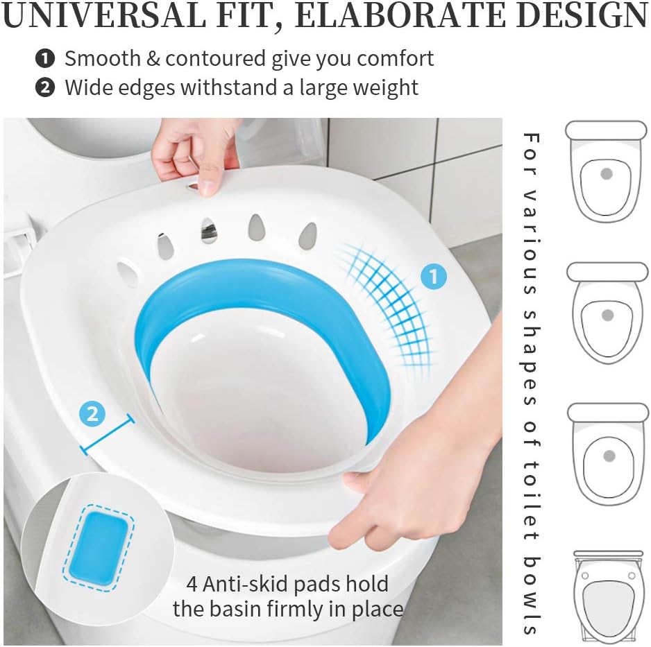 Foldable Sitz Bath Basin for Toilet Seat G3751
