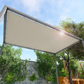 Beige Waterproof Sun Shade Sail Straight Edge Outdoor Canopy Cover F13832