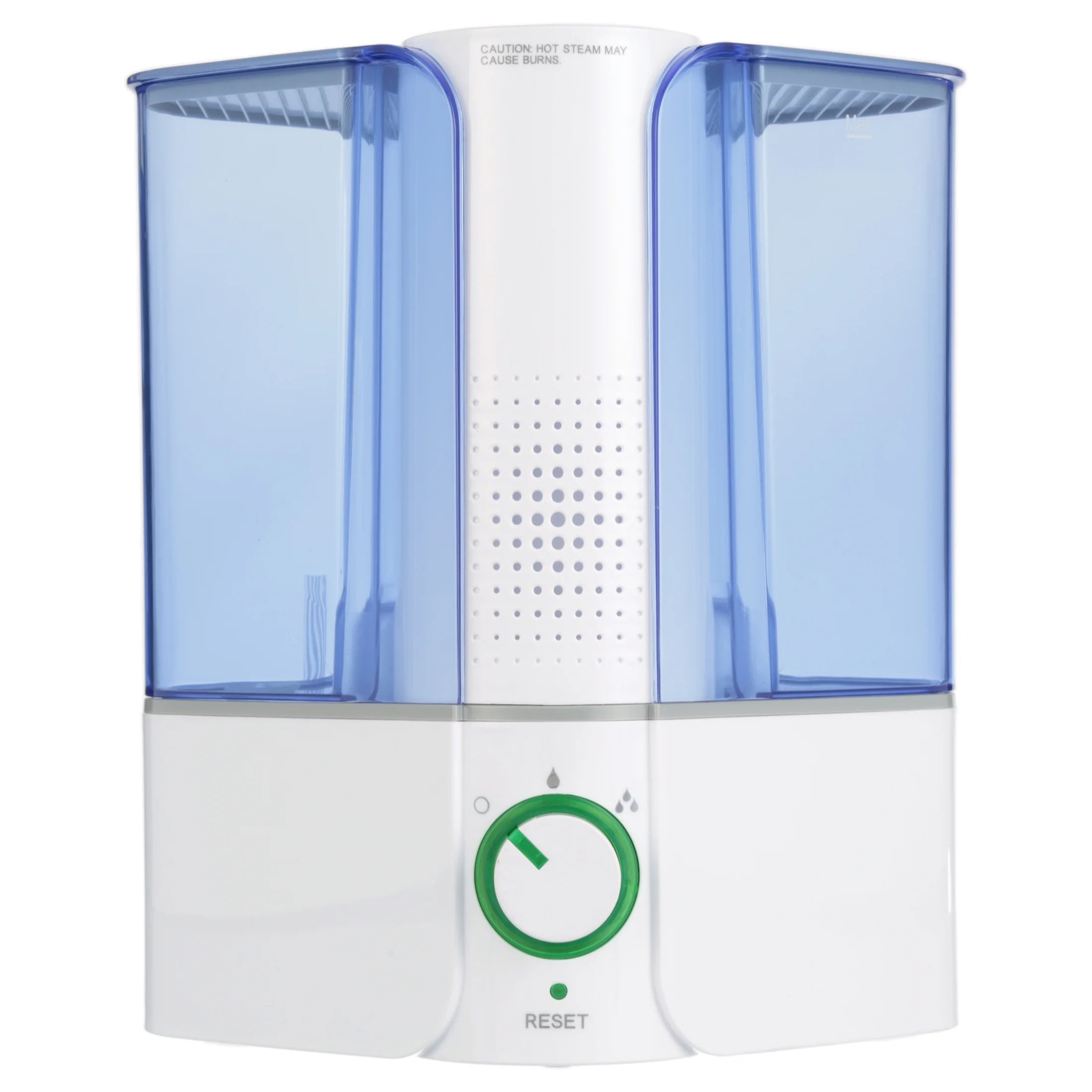 Warm Mist Humidifier, Filter Free, White & Blue, Top Fill, 1.3 Gallon N946