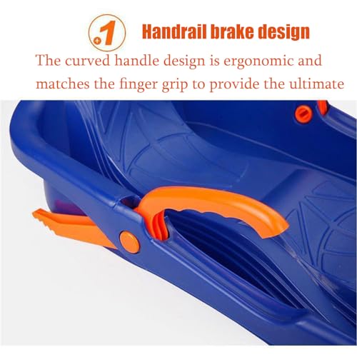 Plastic Toboggan Snow Sled with Pull Rope and Handles S247920