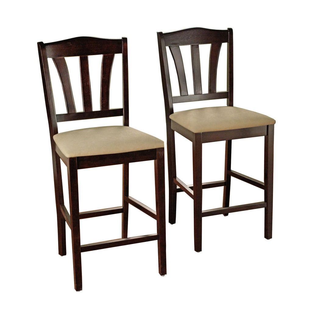 24" Espresso Stool Set of 2 C323