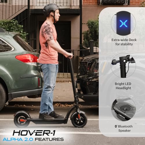 Foldable Electric Scooter with 450W Brushless Motor, 18 mph Max Speed, 10" Air-Filled Tires and 12 Mile Range H432