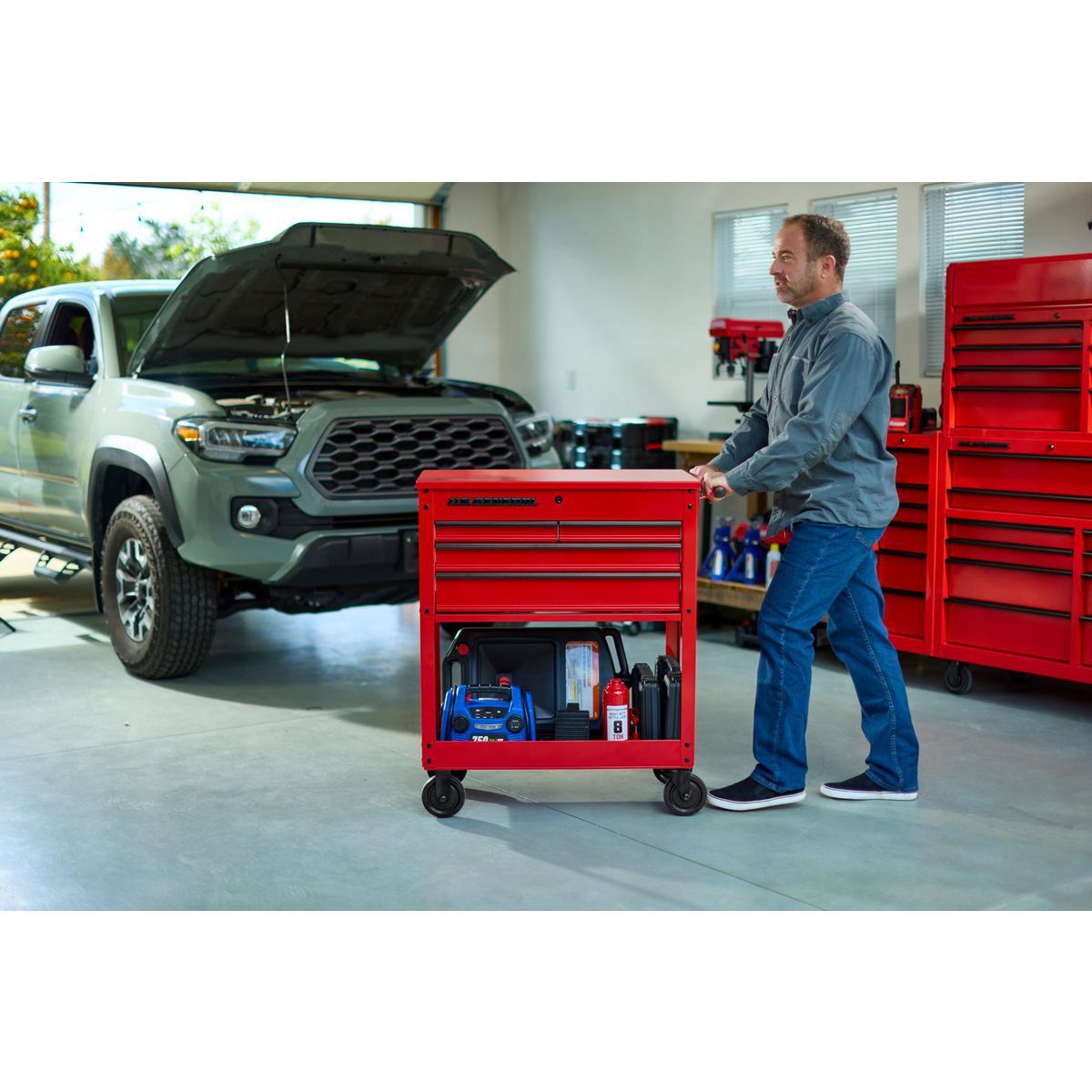 Red 4-Drawer Tech Cart U15633