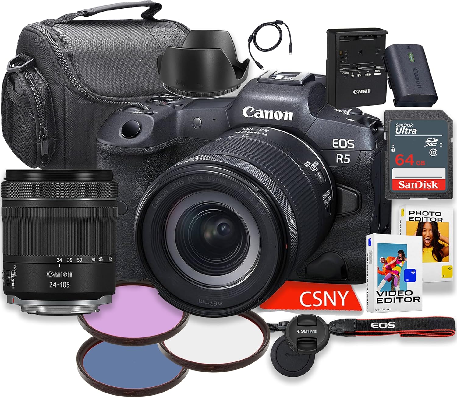 Mirrorless Camera with 24-105mm Lens and 64GB Memory Card M9331