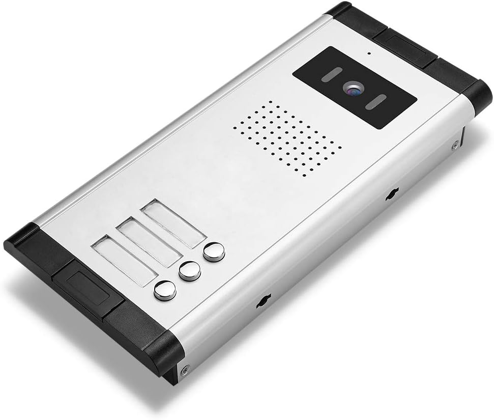 3 Units Wired Video Door Phone Kit with 7 Inches Monitor and Night Vision Camera J1060