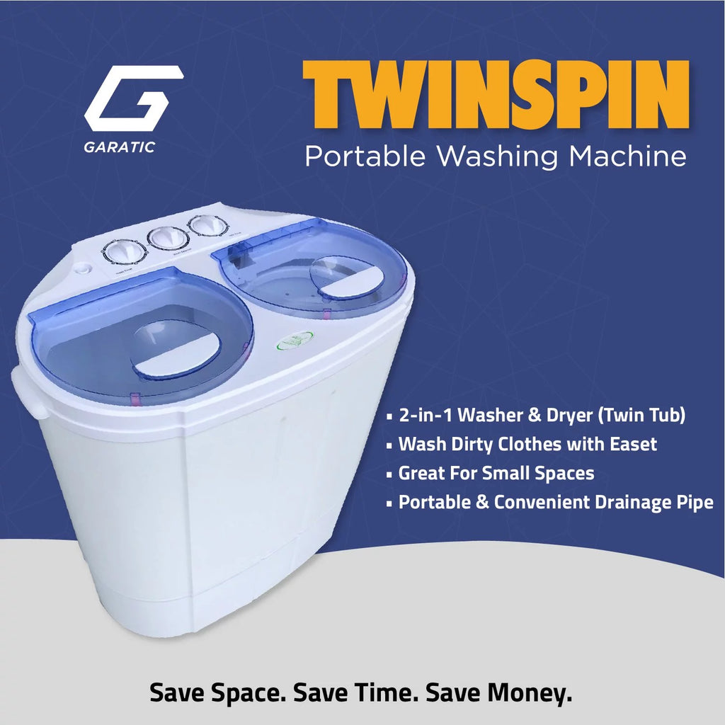 Portable Twin Tub Washing Machine 13lbs Capacity U3184