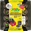 50mm Seed Starting Greenhouse Kit with 16 Biodegradable Expanding Peat Pellets F222321