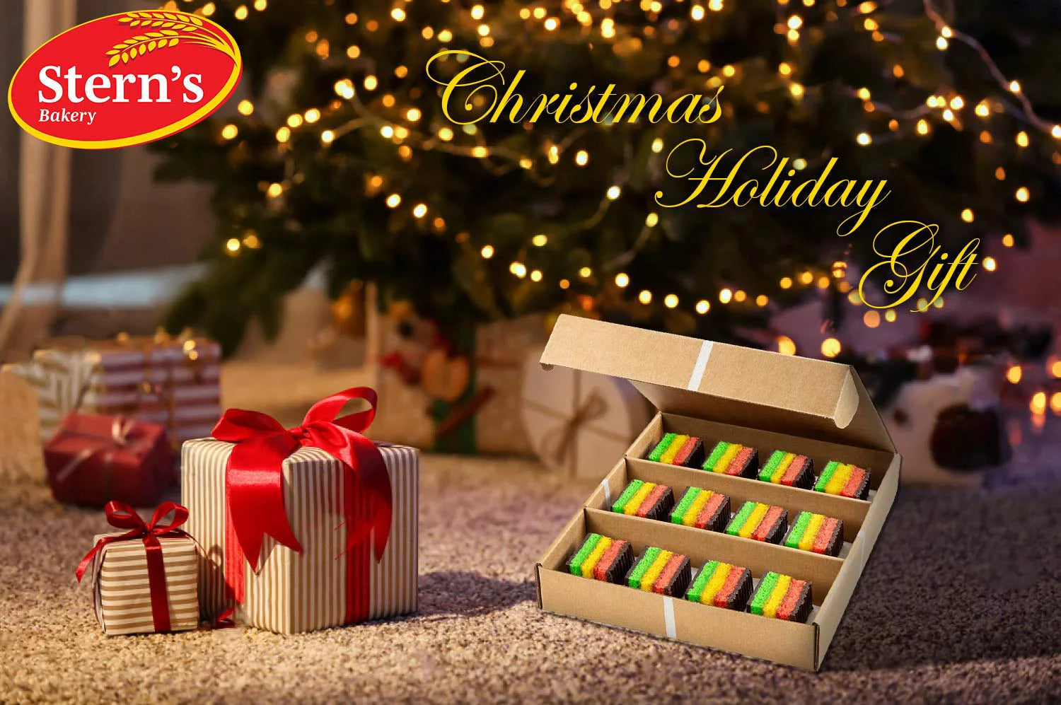 12 Individually Wrapped Italian Rainbow Cookies N859