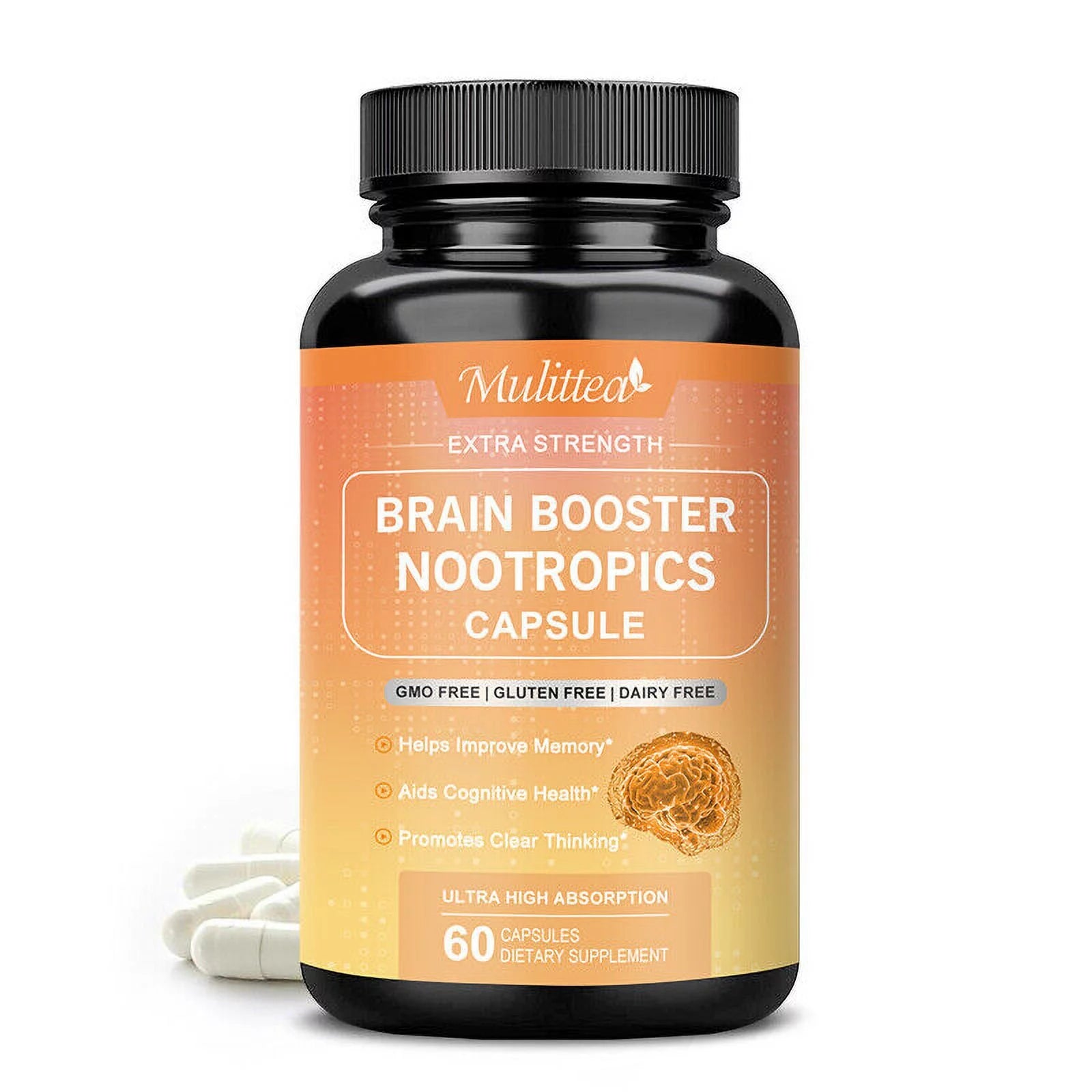 60 Capsules Memory Focus Mental Concentration Pills W96973