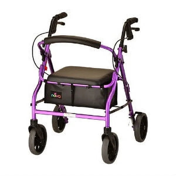 Aluminum Rolling Walker Weight Capacity 300 lbs (Purple) Y38865