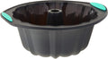 Structured Silicone Fluted Bundt Pan, 8 1/2 Cup, Grey & Mint E392750