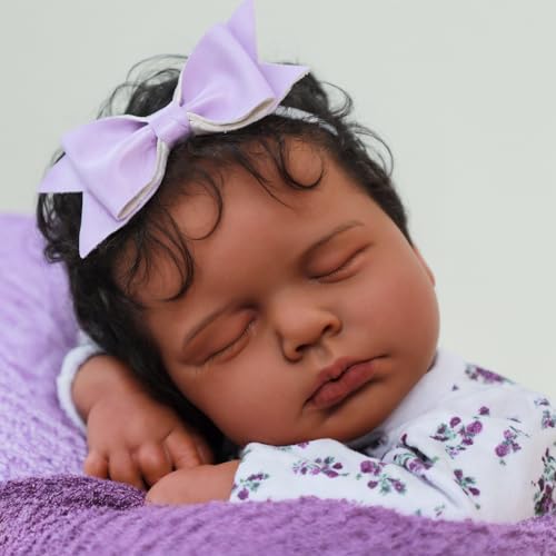 20 Inch Realistic African American Newborn Baby Doll T7450
