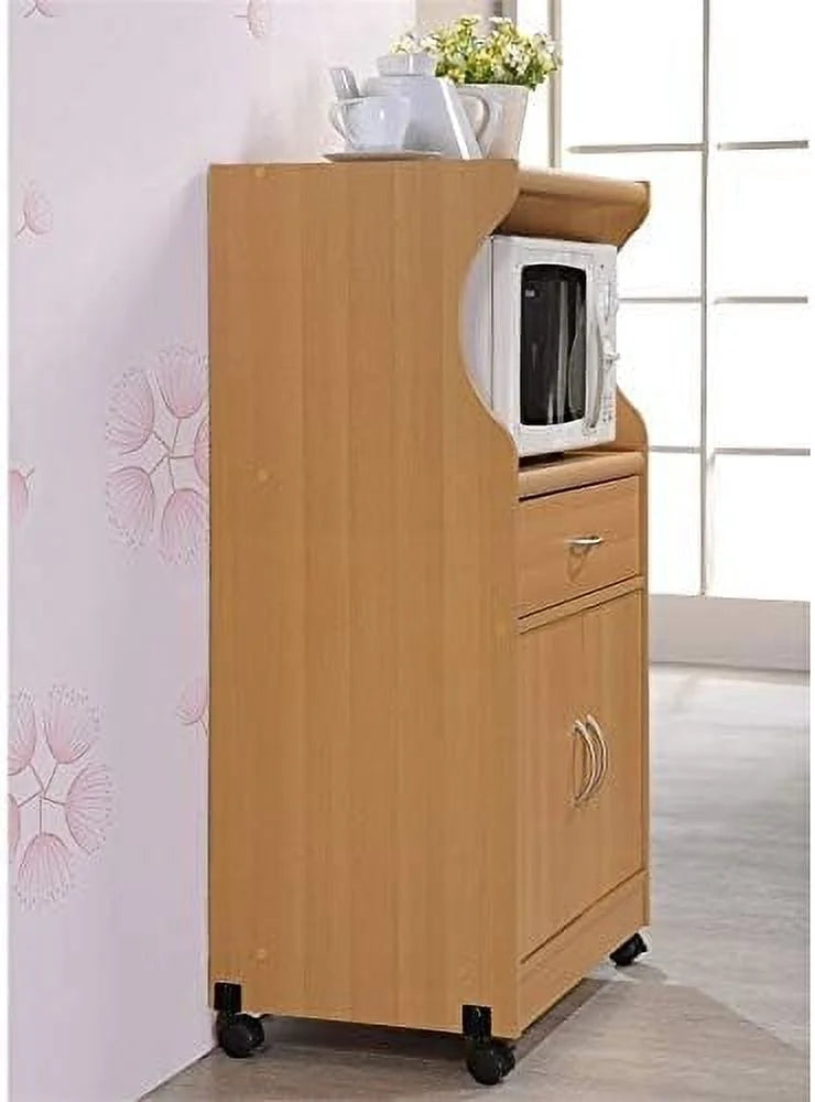 Beech Microwave Kitchen Cart U19585