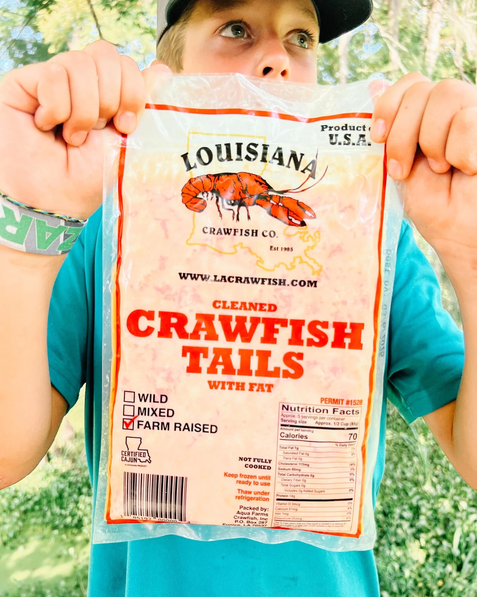 Frozen Louisiana Crawfish Tail Meat 1 Lb N288872