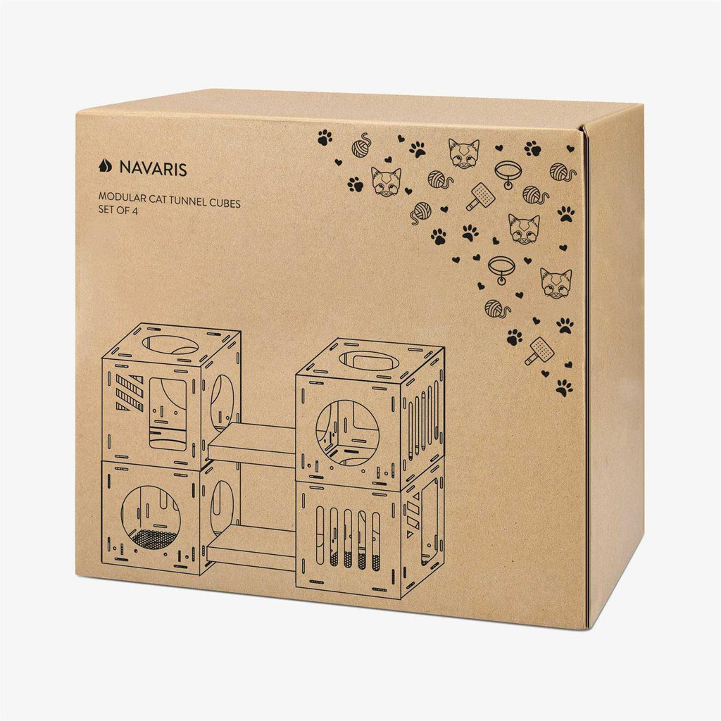 Modular Cardboard Cat House DIY Corrugated Cardboard Configurable Play Tower Condo U81734