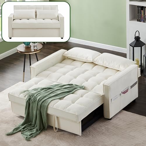 3 in 1 Velvet Sleeper Loveseat with Pull Out Bed W768