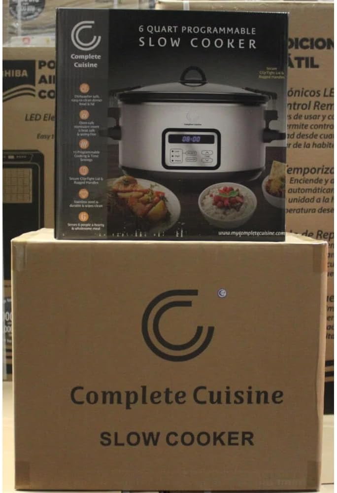 6.0 Quart Programmable Stainless Steel Slow Cooker W901