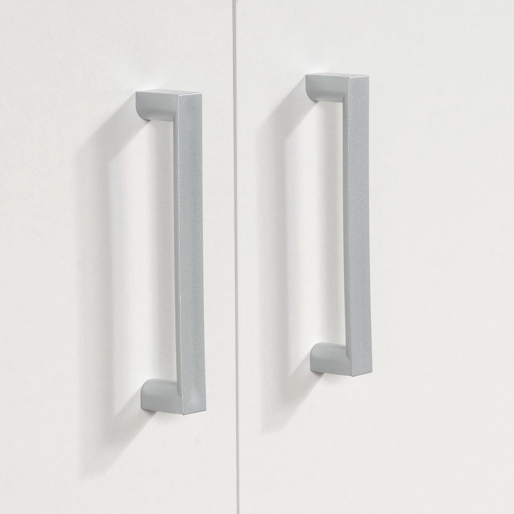 White Engineered Wood Storage Cabinet M771