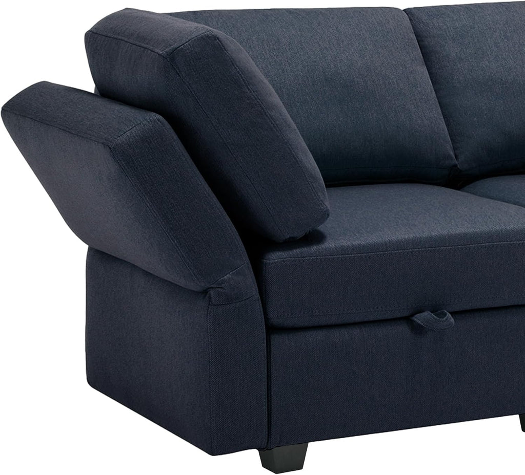 Blue Modular Sectional Sofa with Ottoman P502524