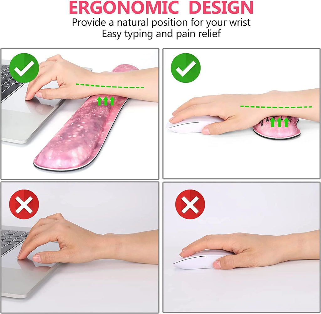 Large Gaming Mousepad with Ergonomic Keyboard Wrist Rest I691870