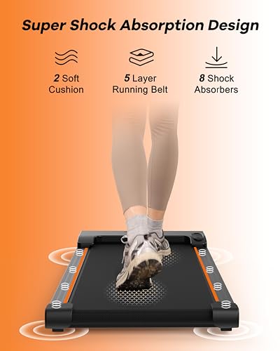 2.5HP Quiet Compact Under Desk Treadmill with Remote Q288