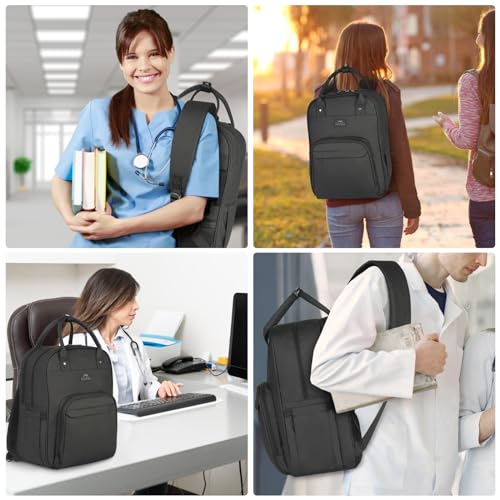 Waterproof Padded Medical Nursing Laptop Backpack with Removable Organizer E2389