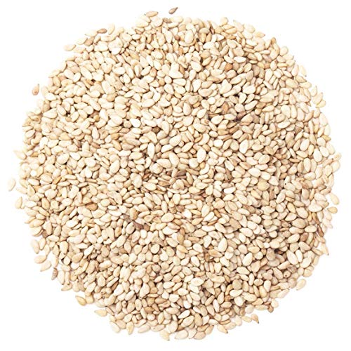 Organic Hulled Sesame Seeds, 1 Pound, Whole Raw White Sesame Seeds, Non-GMO, Kosher, Vegan, Unroasted L99973