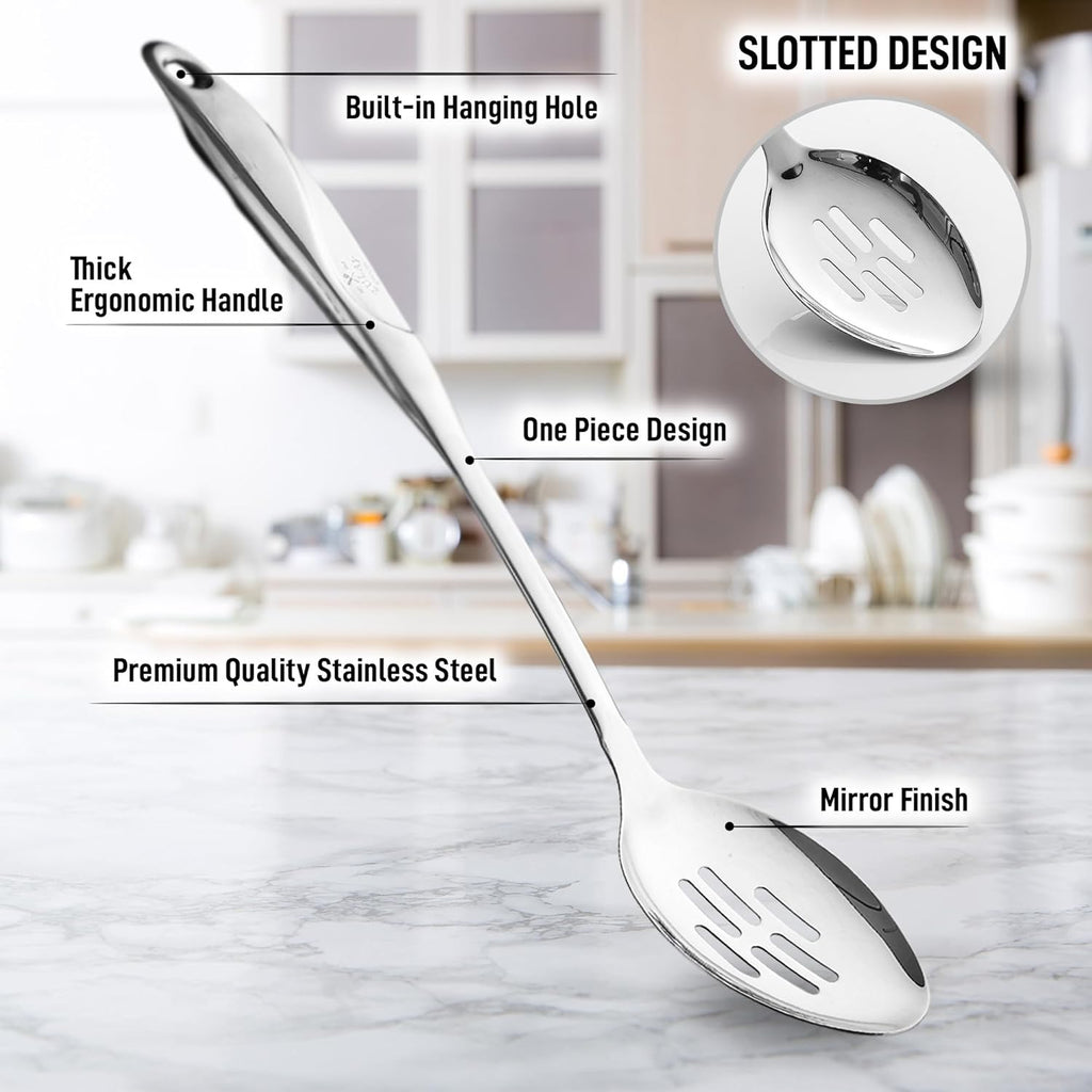 15" Stainless Steel Slotted Spoon J46229