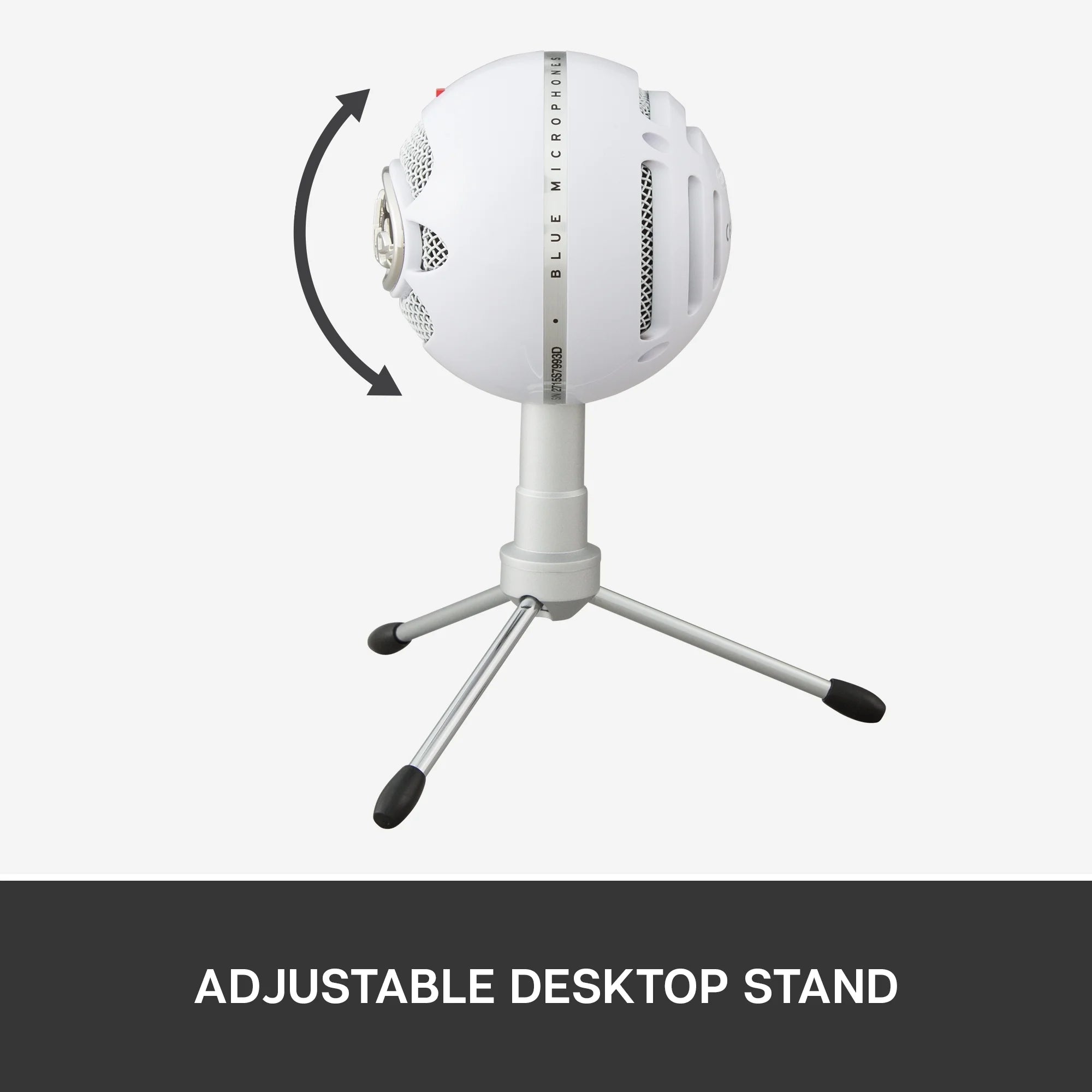 White USB Cardioid Condenser Microphone with Adjustable Desktop Stand H609800