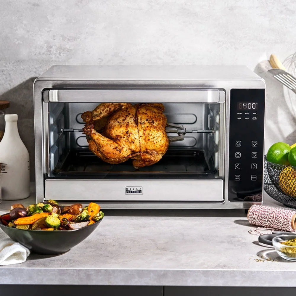 6-Slice Air Fryer Toaster Oven with Rotisserie Stainless Steel S4049