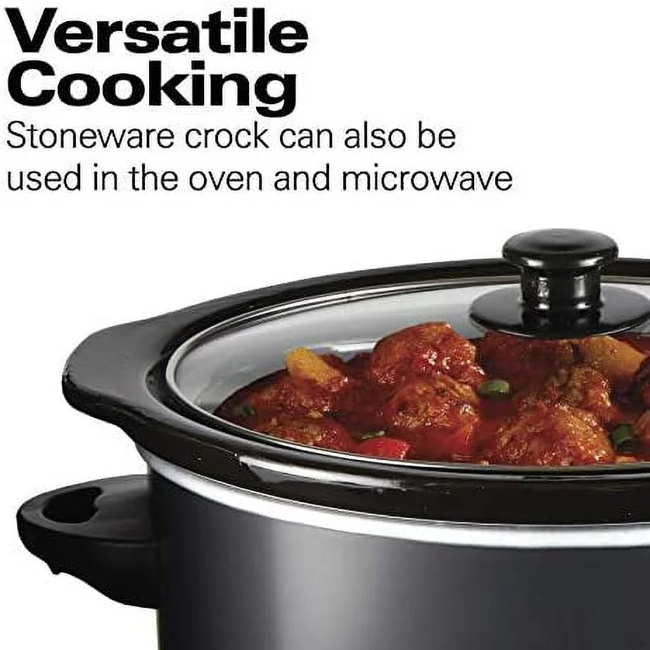 3-Quart Matte Black Slow Cooker G4783